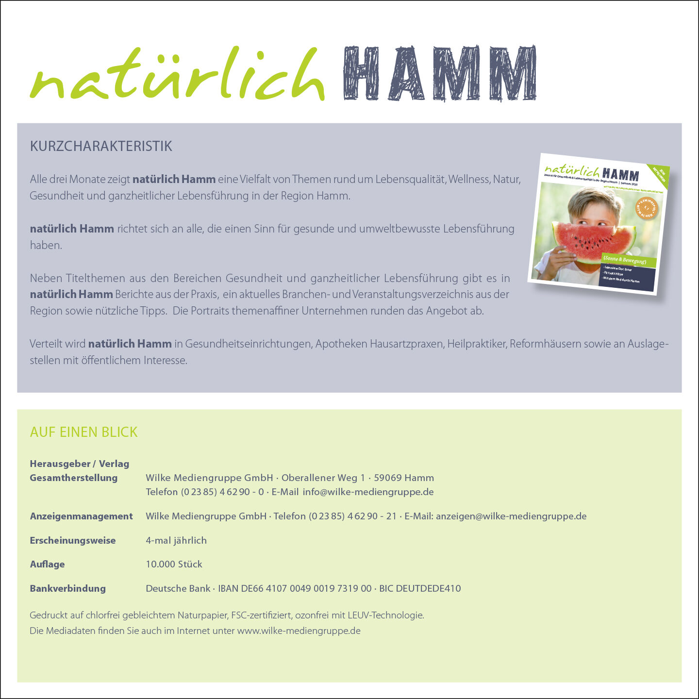 natürlich HAMM - Mediadaten